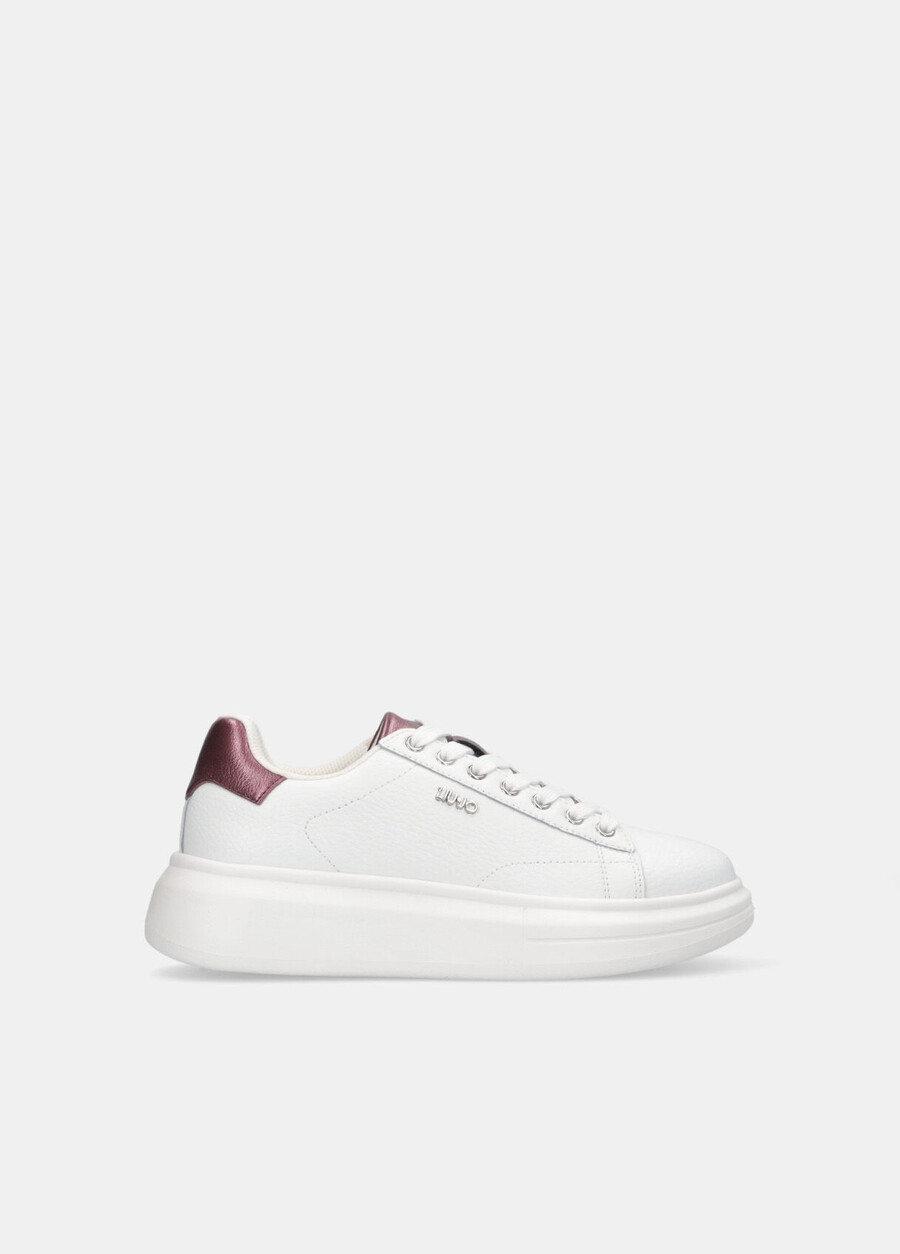 drummed leather sneakers