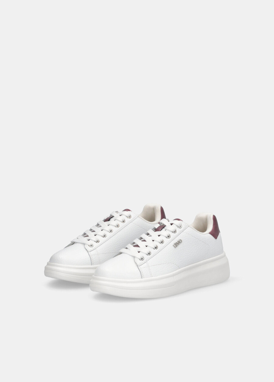 drummed leather sneakers