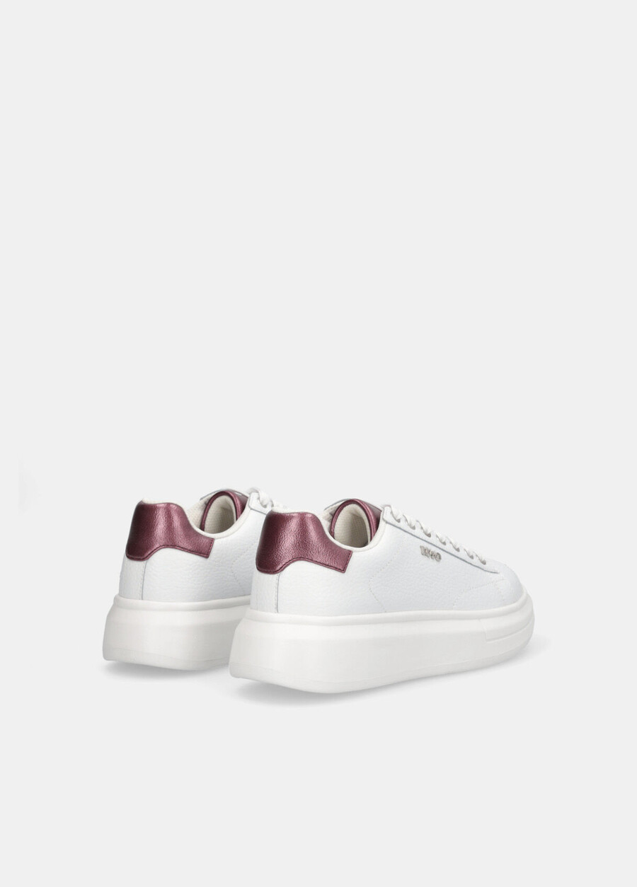drummed leather sneakers