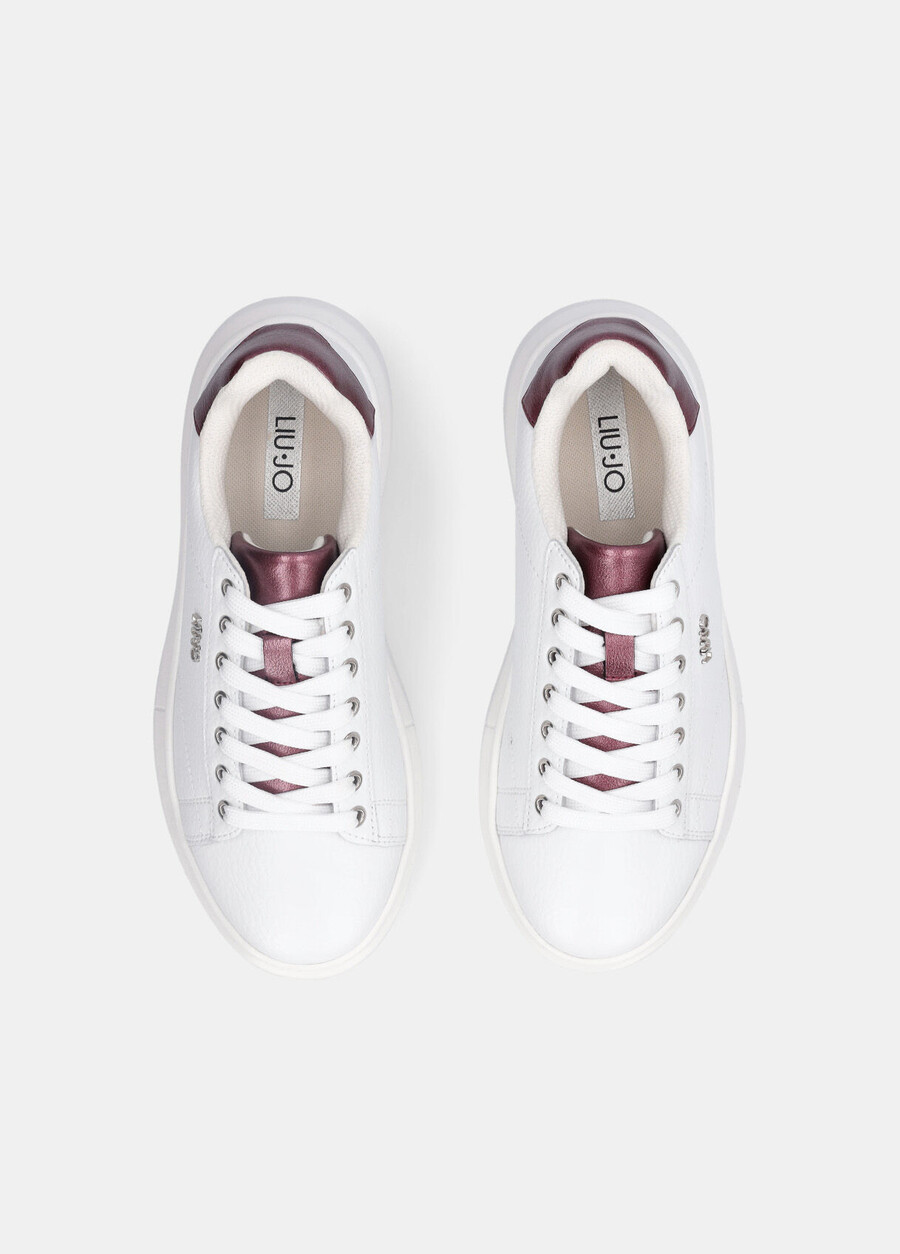 drummed leather sneakers