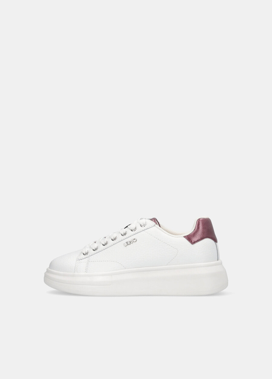 drummed leather sneakers