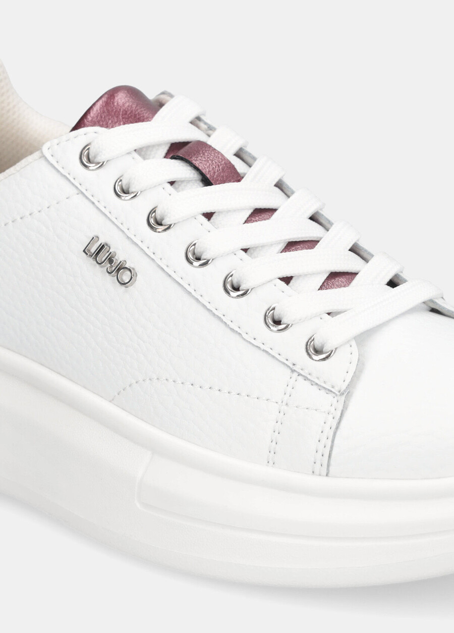 drummed leather sneakers