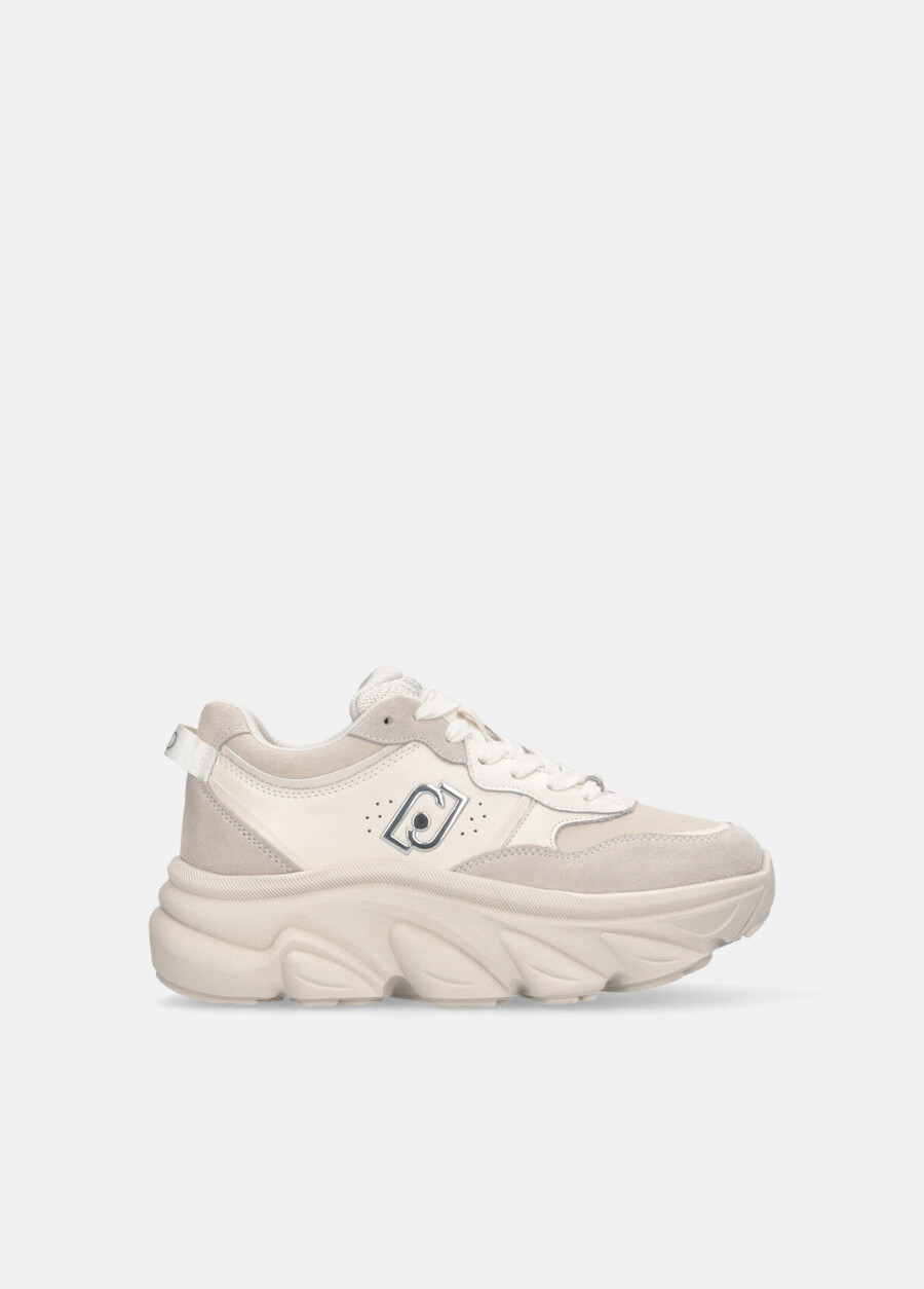 chunky suede and mesh sneakers