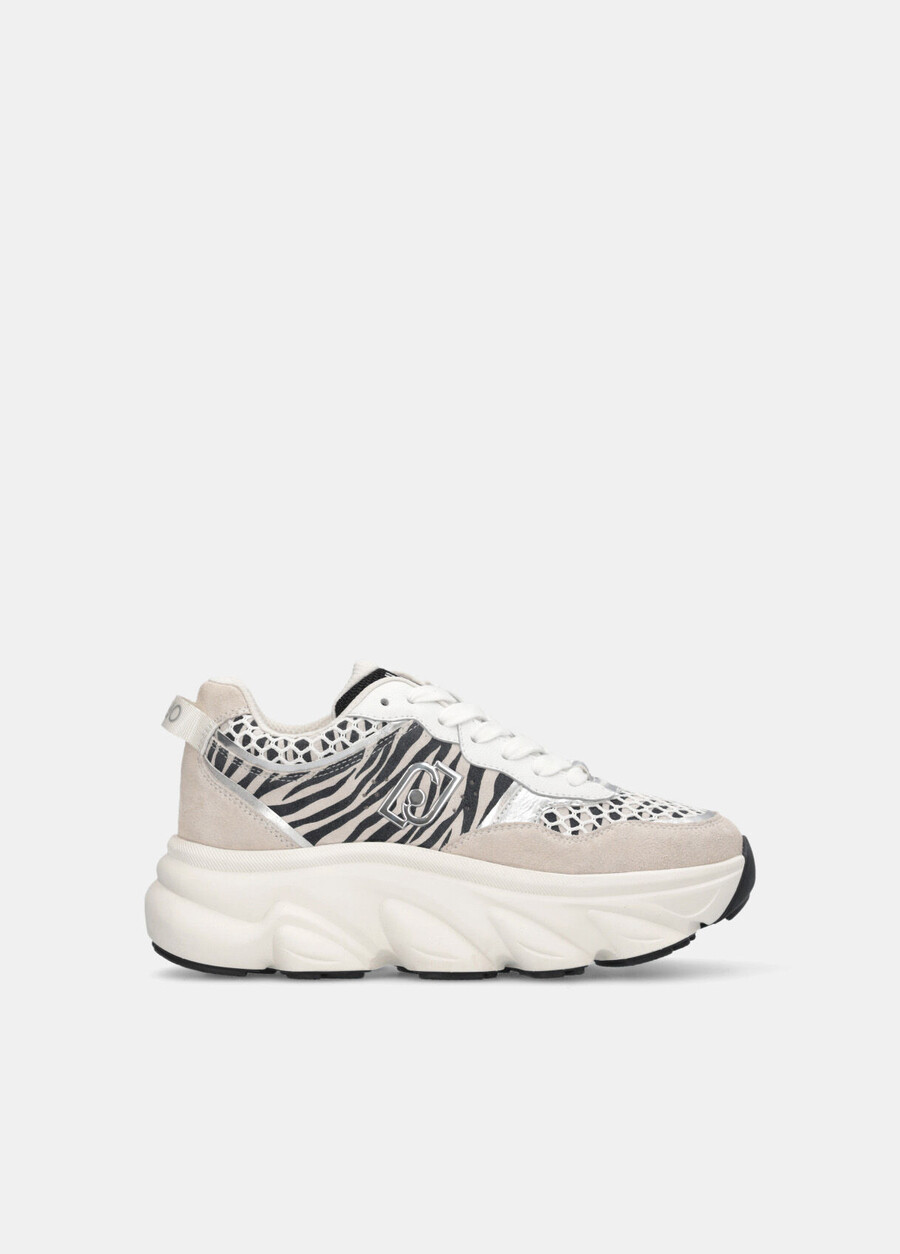 chunky animal-print sneakers