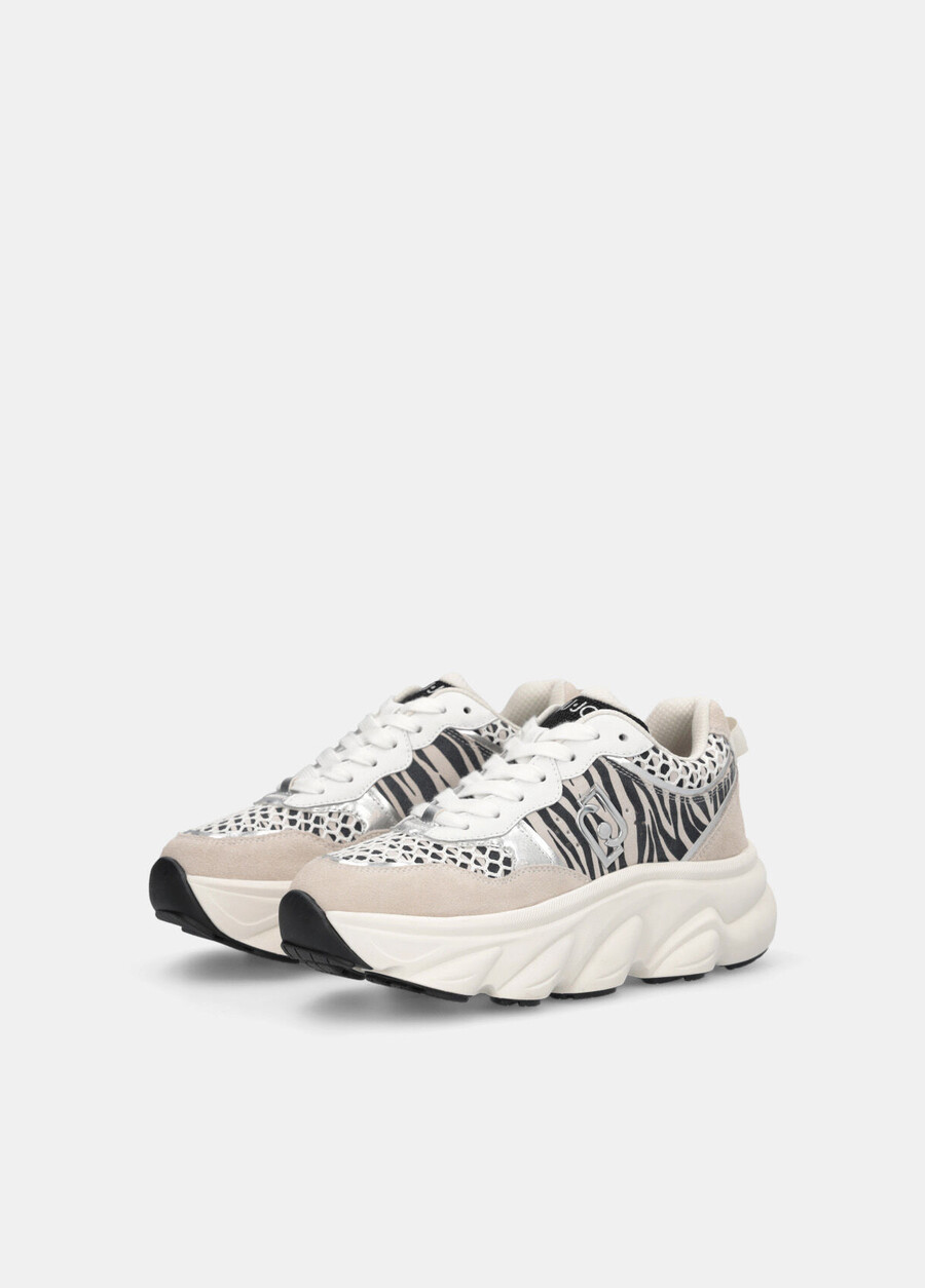 chunky animal-print sneakers