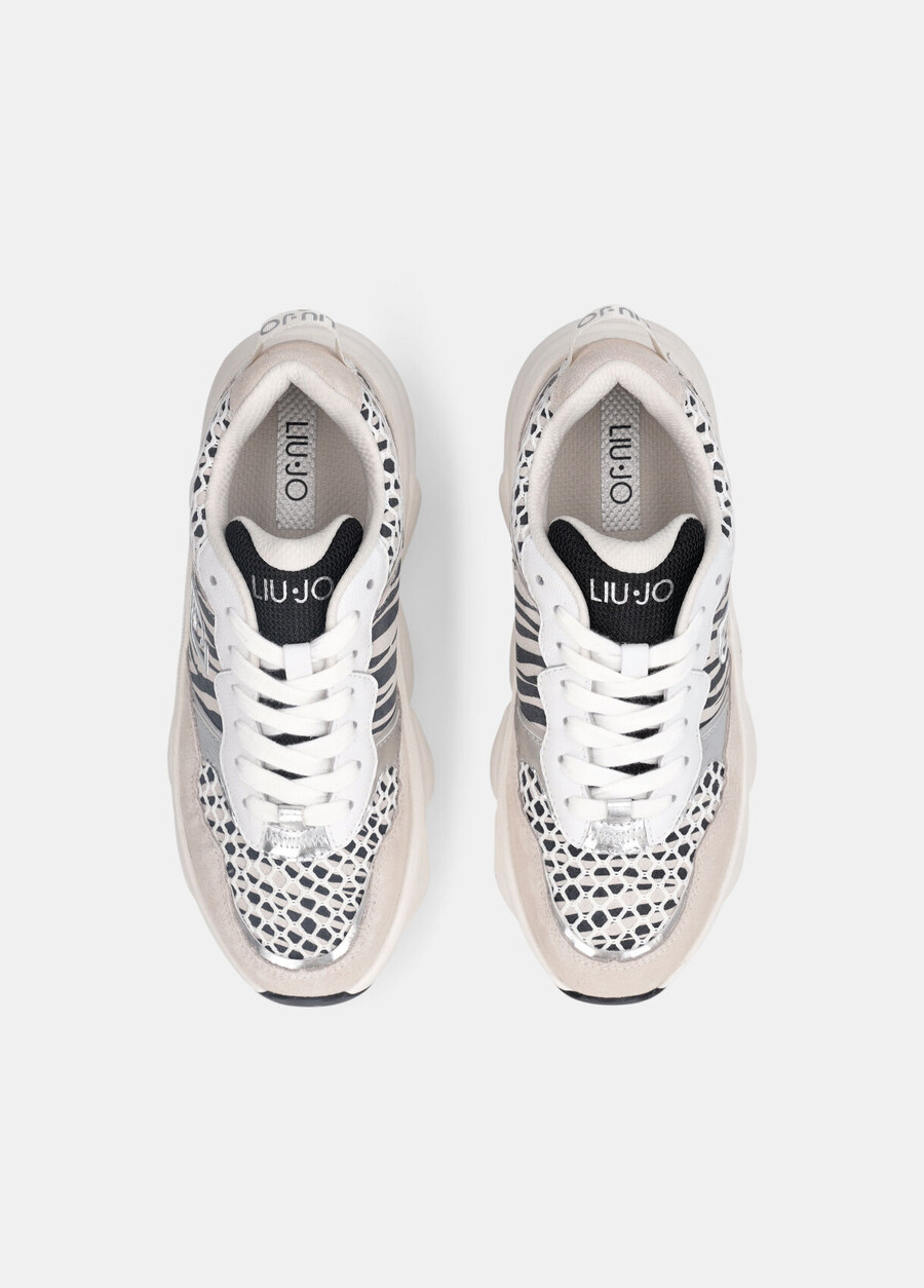chunky animal-print sneakers
