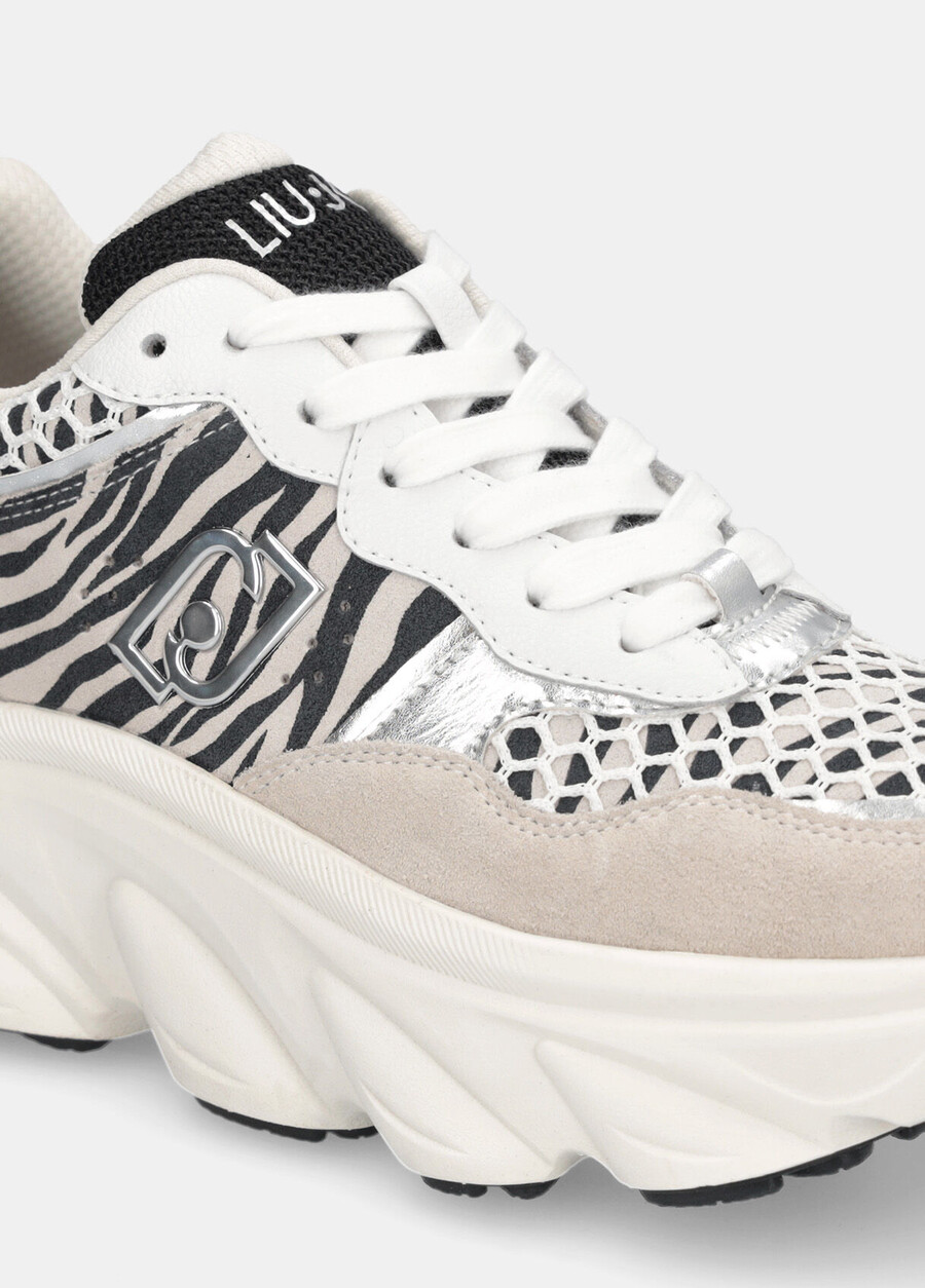 chunky animal-print sneakers