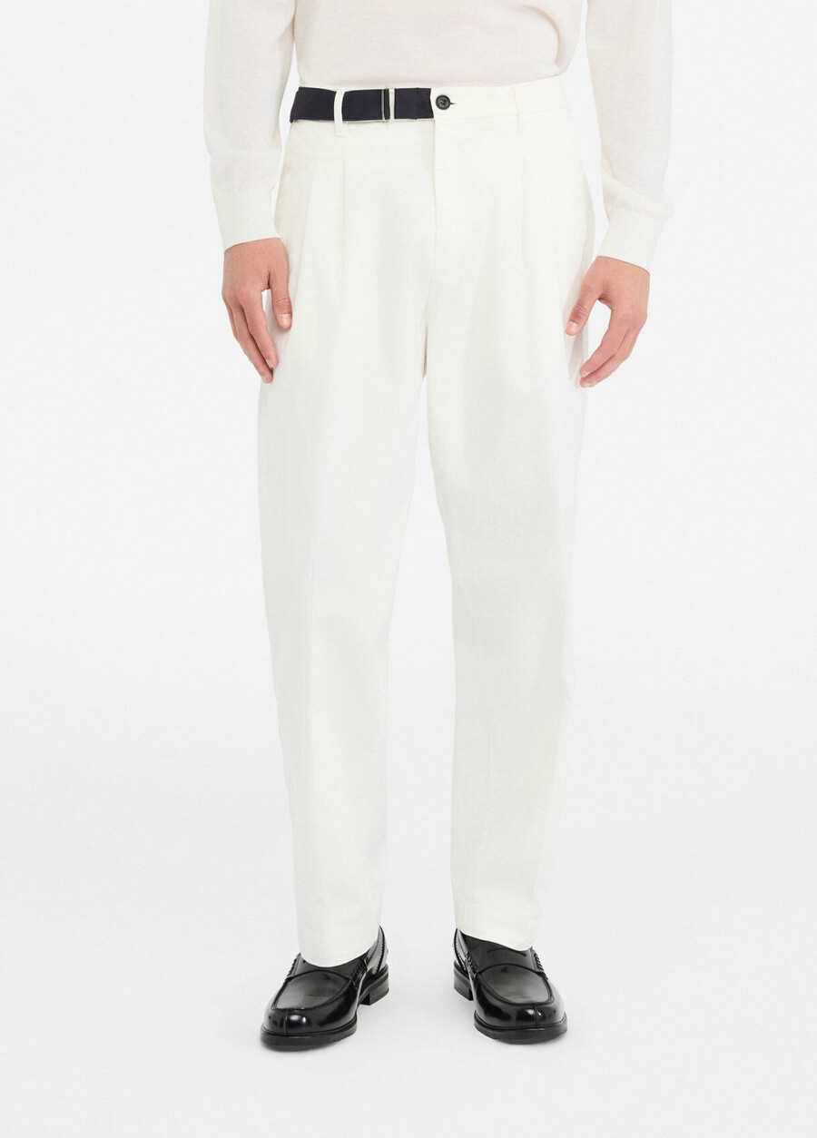 cotton trousers with belt