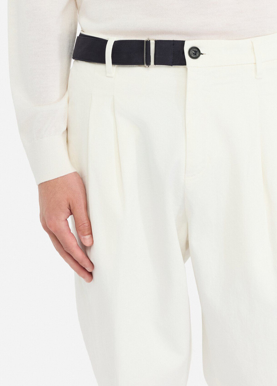 cotton trousers with belt