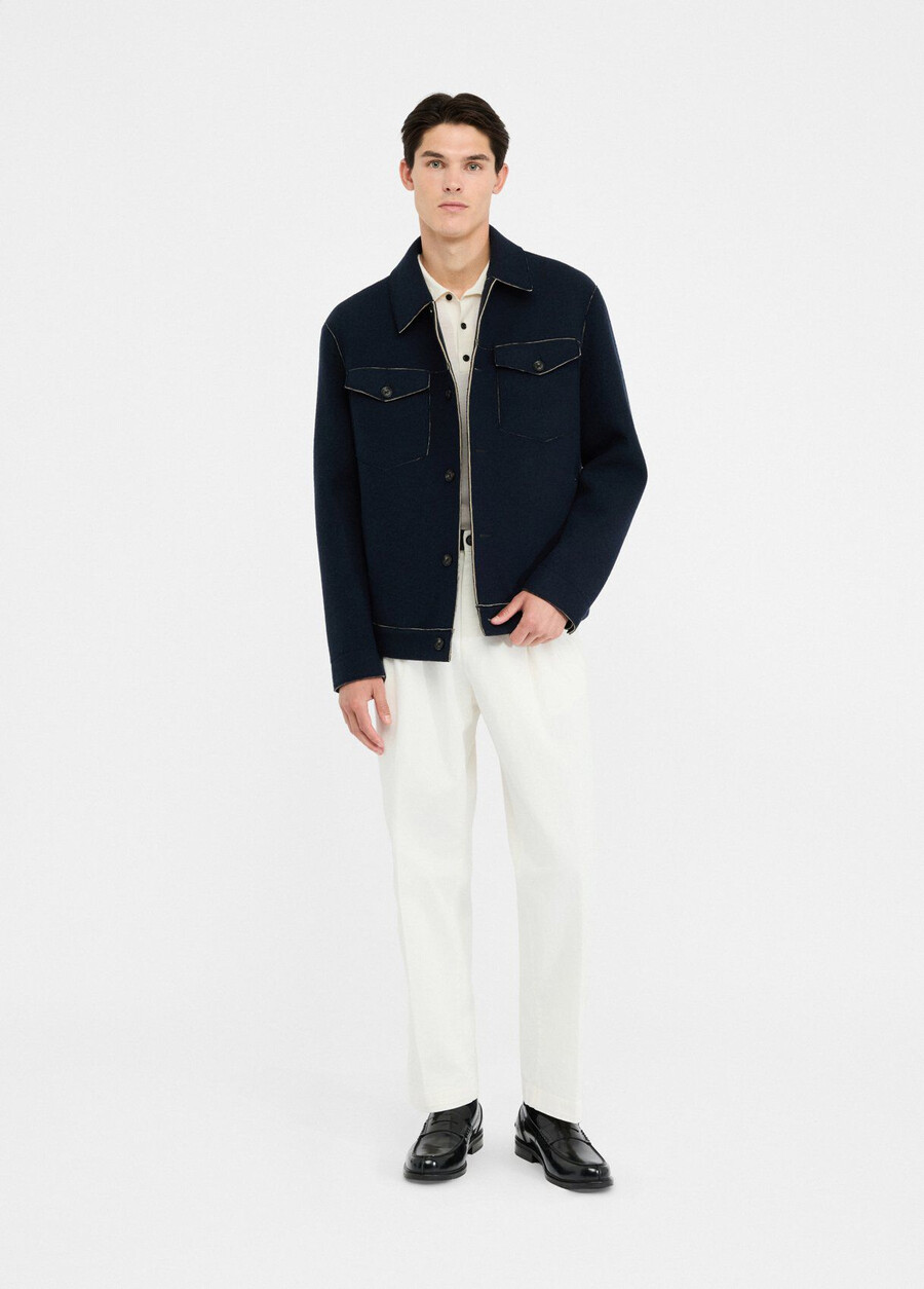 cotton trousers with belt