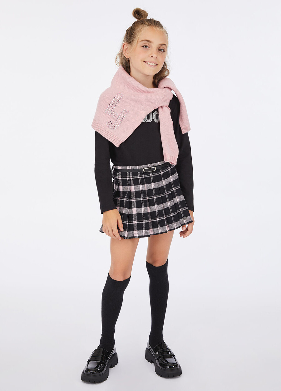 chequered cotton skirt