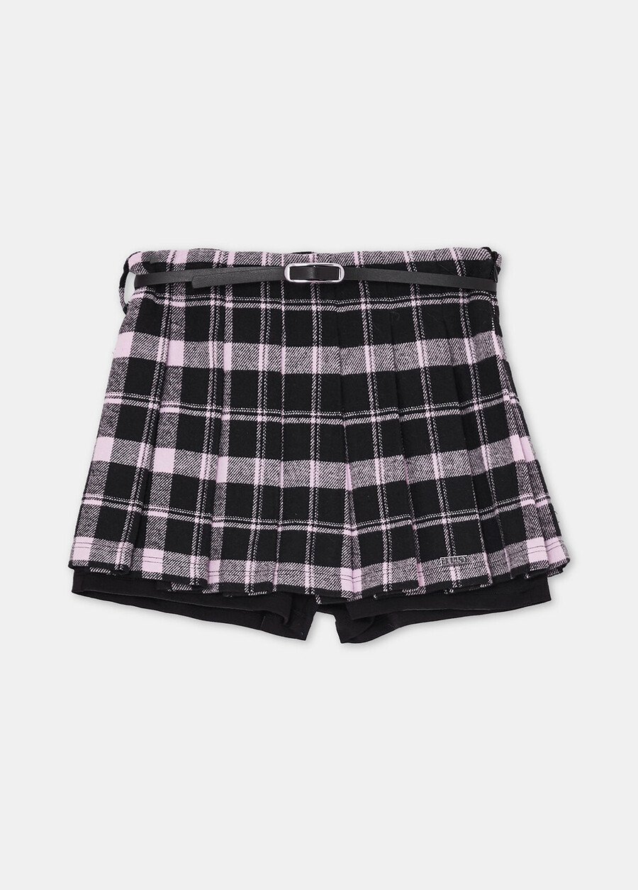 chequered cotton skirt