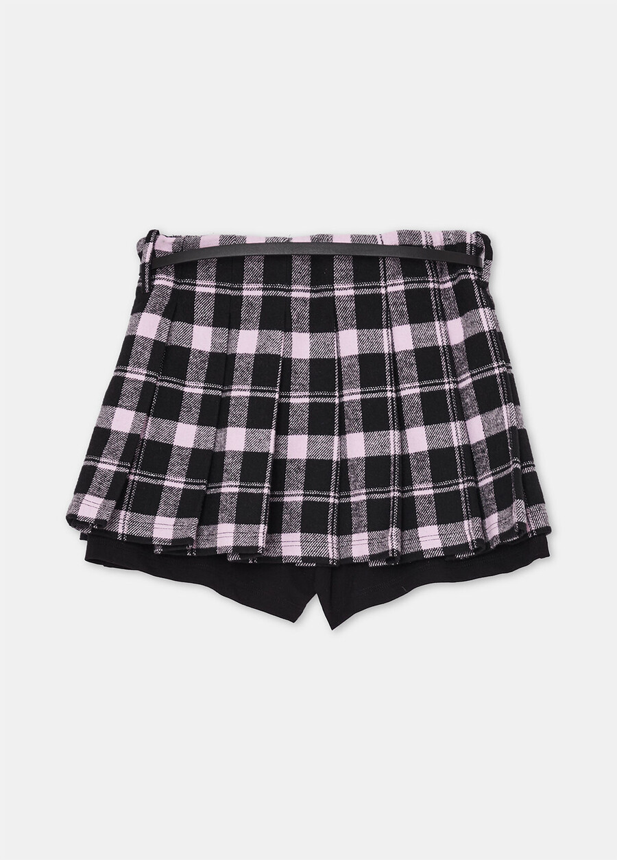 chequered cotton skirt