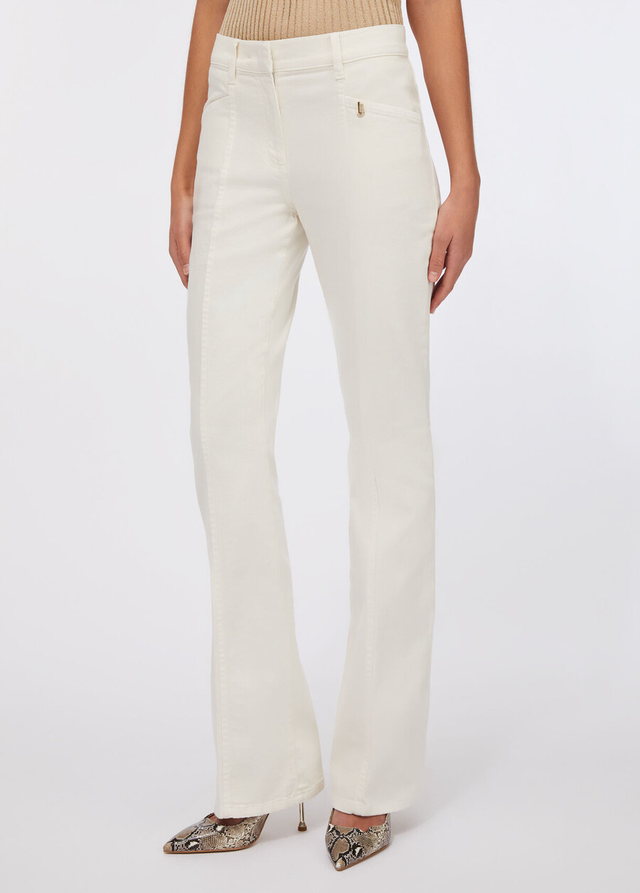flared cotton bull trousers