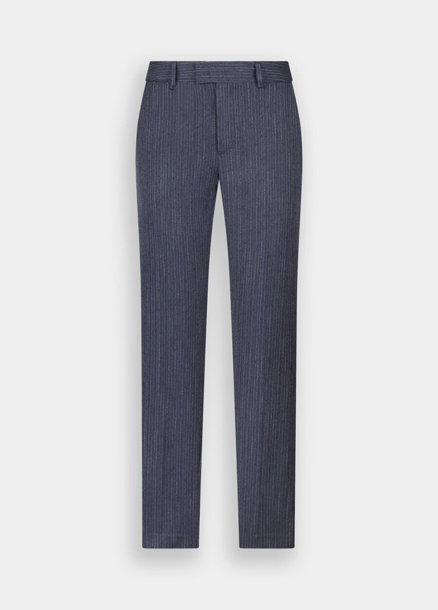 pinstripe flannel trousers