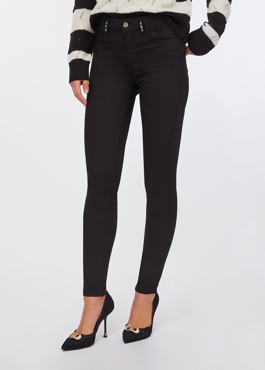 skinny trousers with gemstones