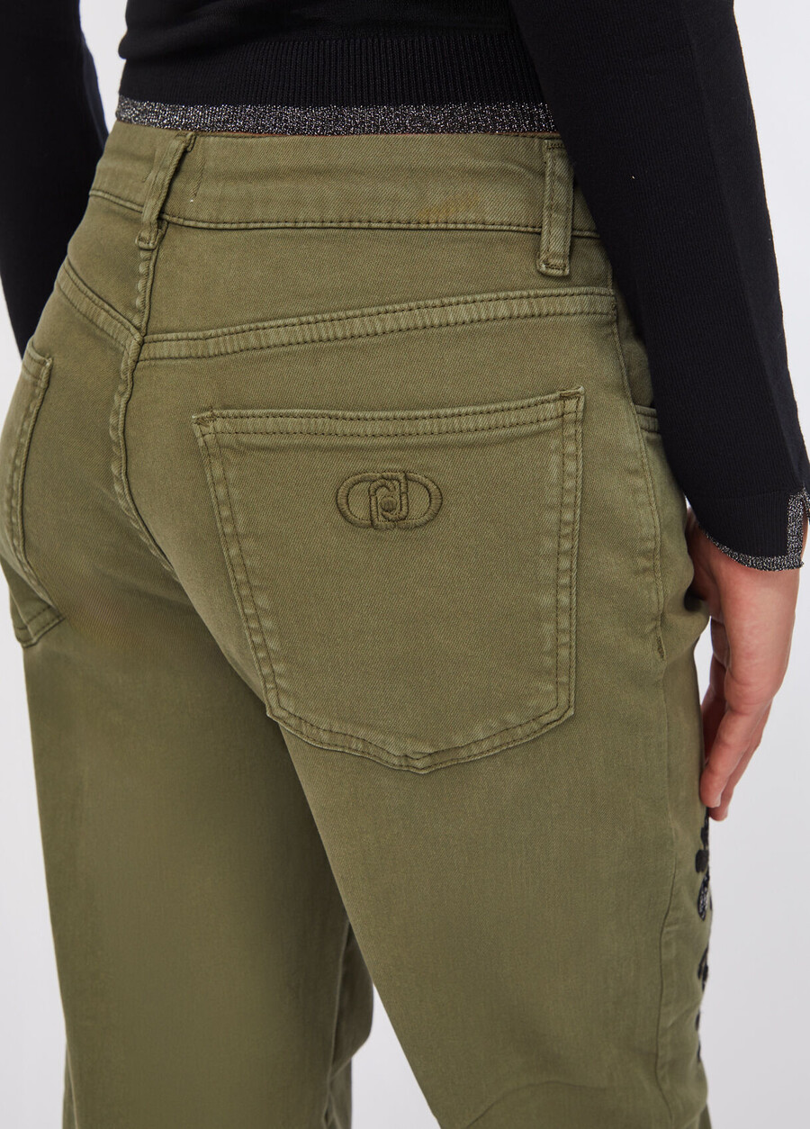 trousers with embroidery