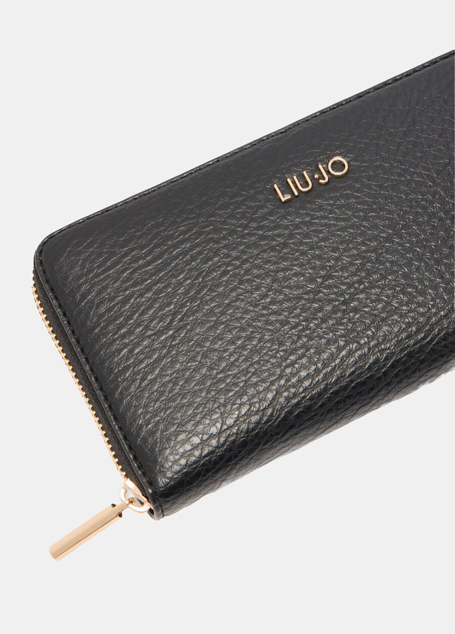 large zip-around purse