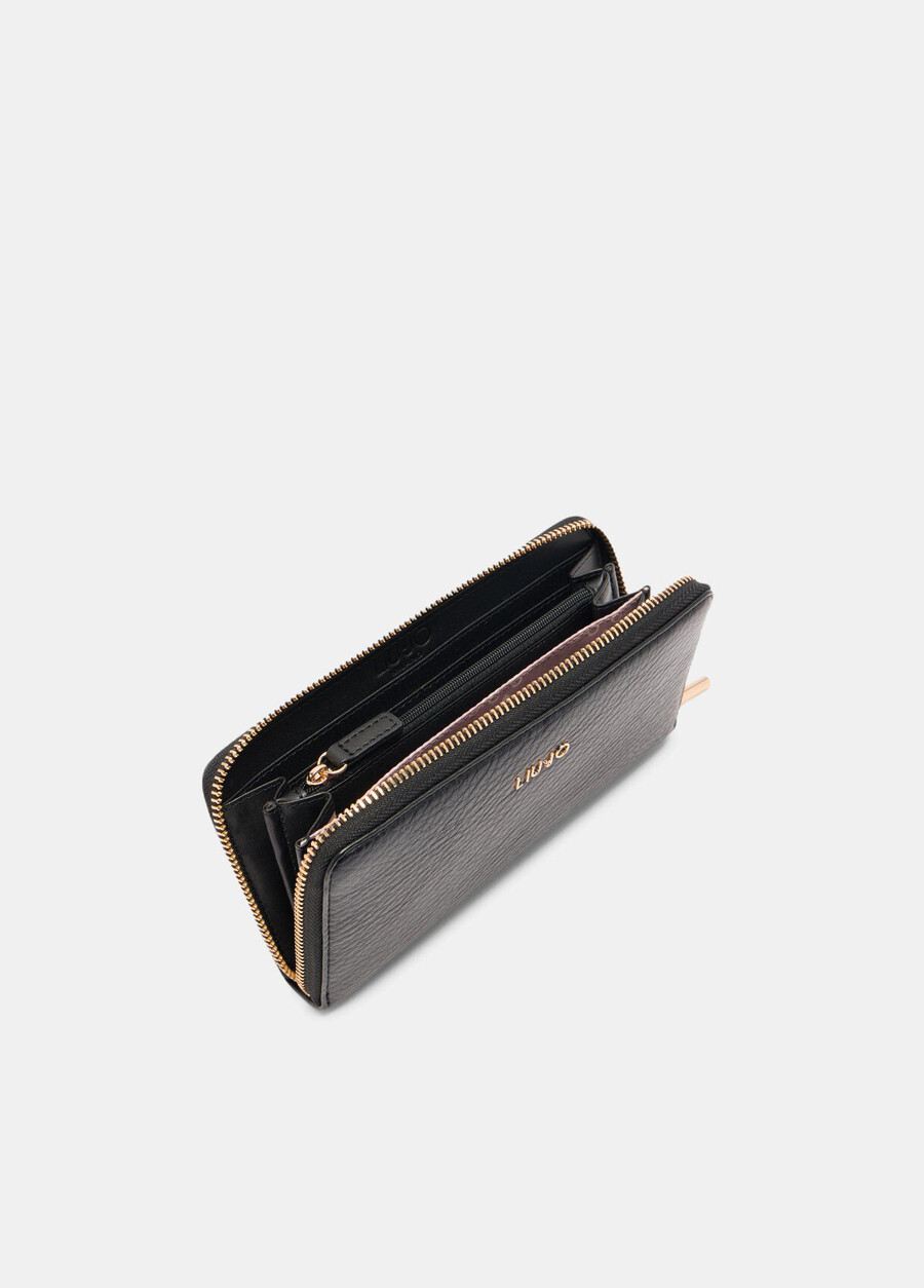 large zip-around purse