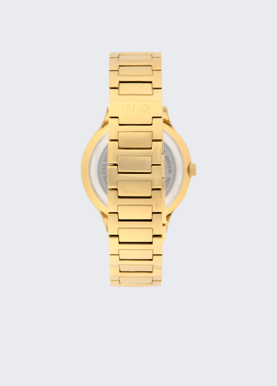 steel watch with diamantés