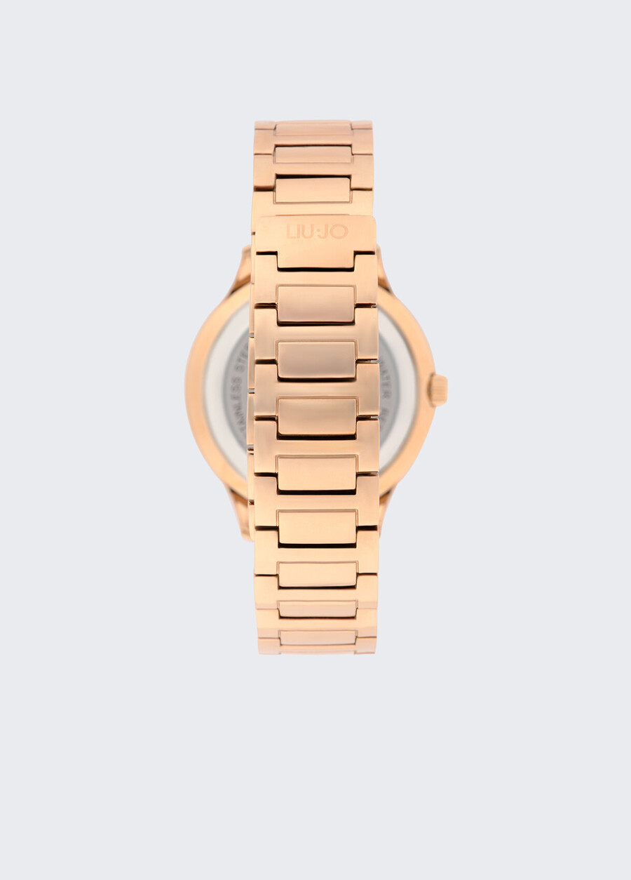 steel watch with diamantés